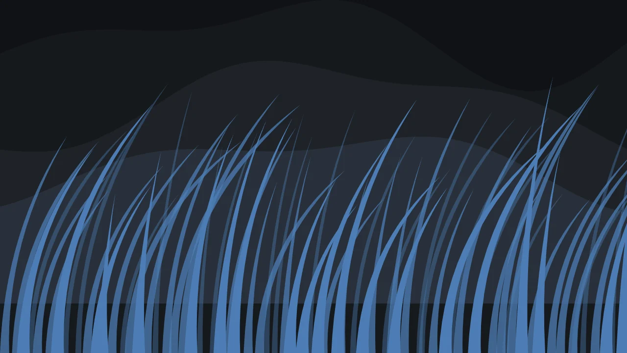 Wind in tall grass under the mountains.